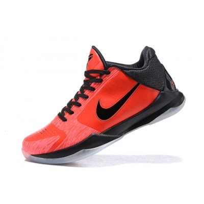 Nike Erkek Zoom Kobe 5 Siyah / Kırmızı Basketbol Ayakkabısı Türkiye - 73ZK03KQ